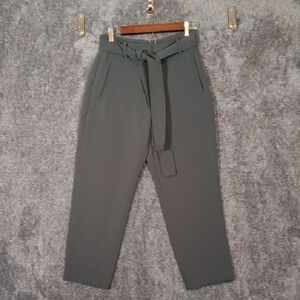 Wilfred Aritzia Crepe Tie Front Trousers Gray Busines Office Womens 4